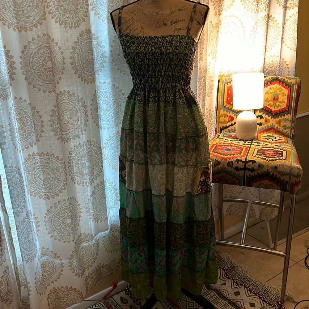 Beach. Boho. Flower child. Sundress. Hippie chick. Hippie dress.